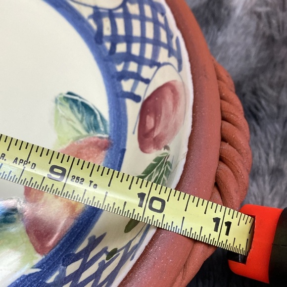 D'Arcy Margesson Signed Terracotta Pottery Hand thrown 1995 Deep Dish - Picture 10 of 16